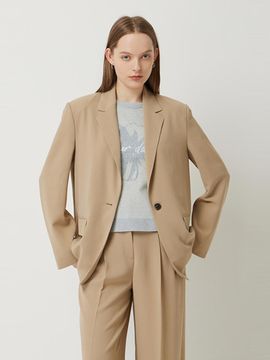 Sisley LAFORET Single Blazer (SAJK31531BE) [Beige]