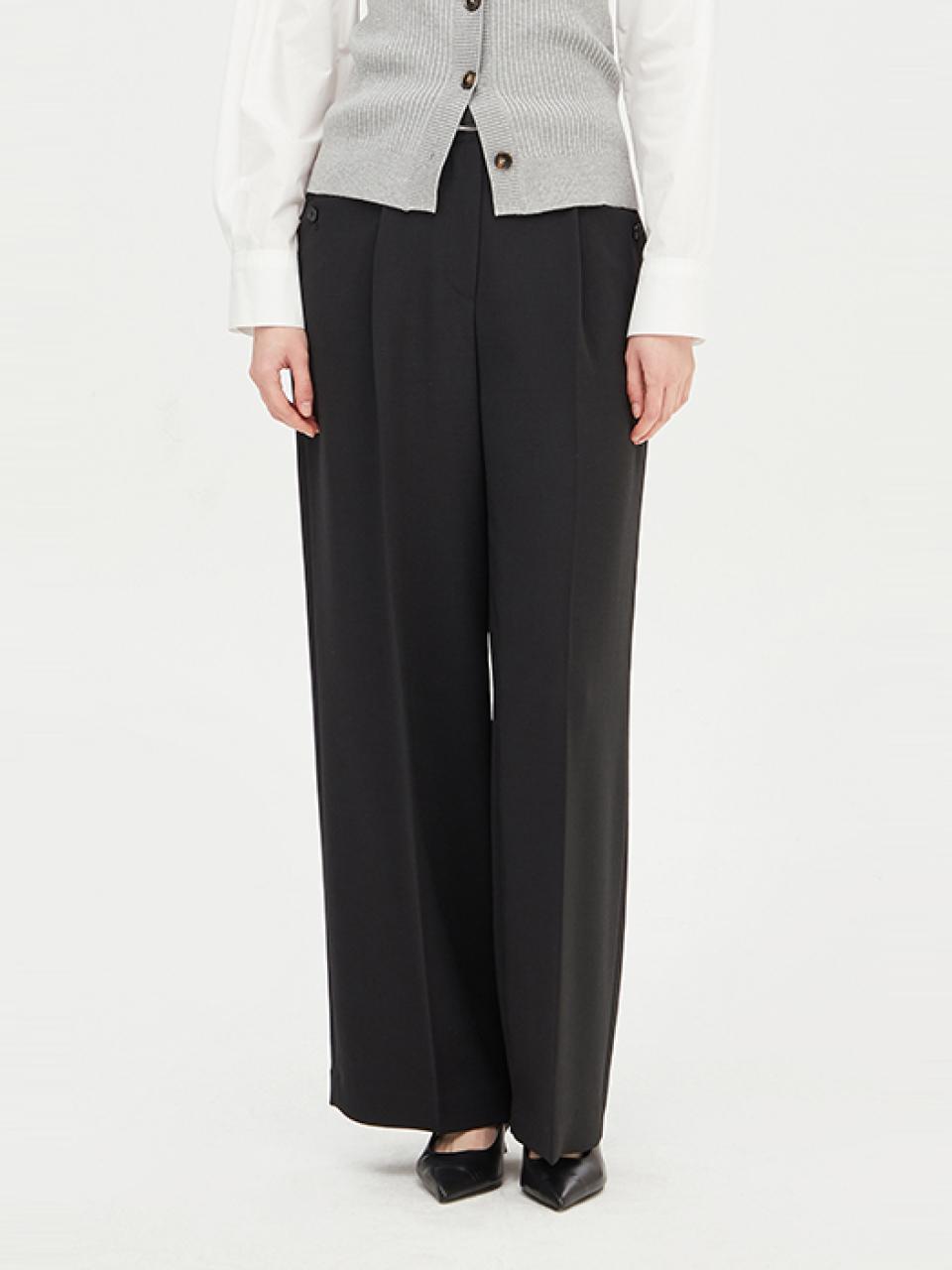 Sisley Line Bootcut Elastic Pants (SAPT80431BK)