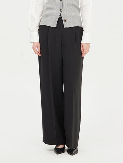 Sisley Line Bootcut Elastic Pants (SAPT80431BK)