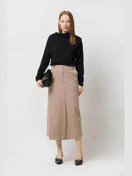 Sisley Marvel Side Slit H-Line Skirt (SASK05511BG)