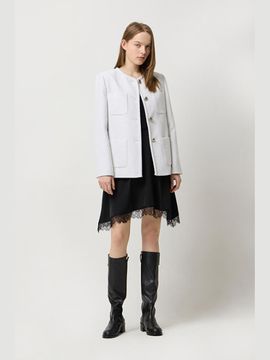 Sisley Mason Lace Patch Midi Skirt (SASK02511BK)