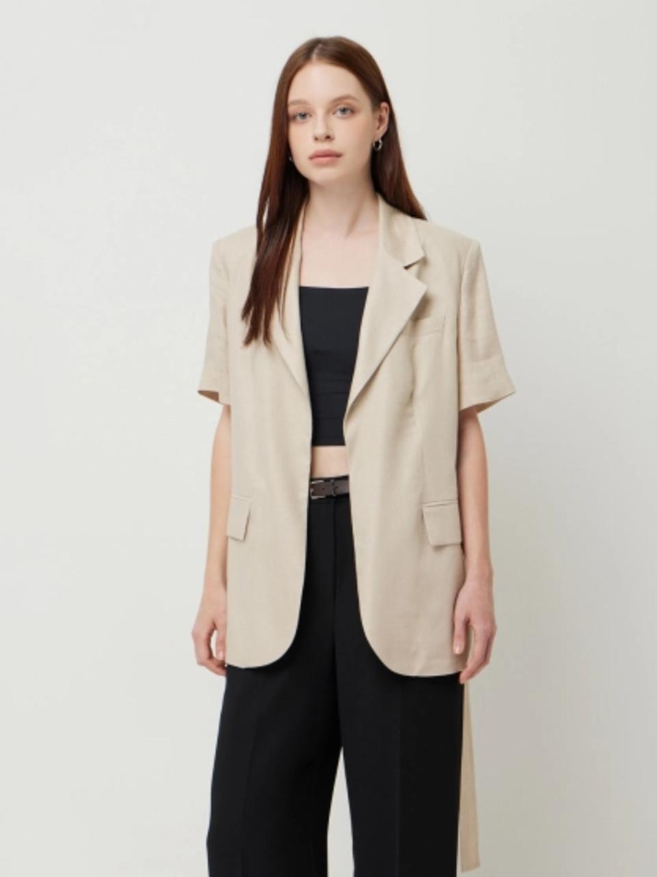 Sisley No-closure Belted Blazer (SAJK80531BG)
