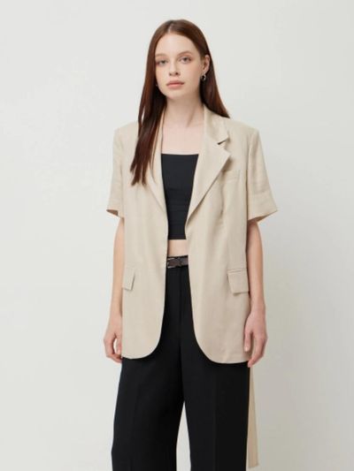 Sisley No-closure Belted Blazer (SAJK80531BG)