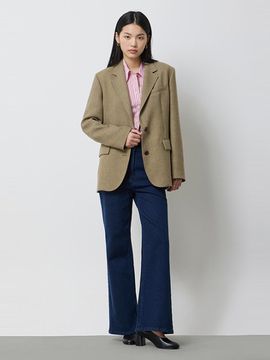 Sisley Single Button Linen Blazer (SAJK06511MW)