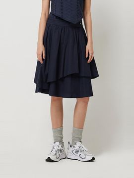 Sisley SIS Ace Layered Unbalanced Midi Skirt (SASK91531DN)