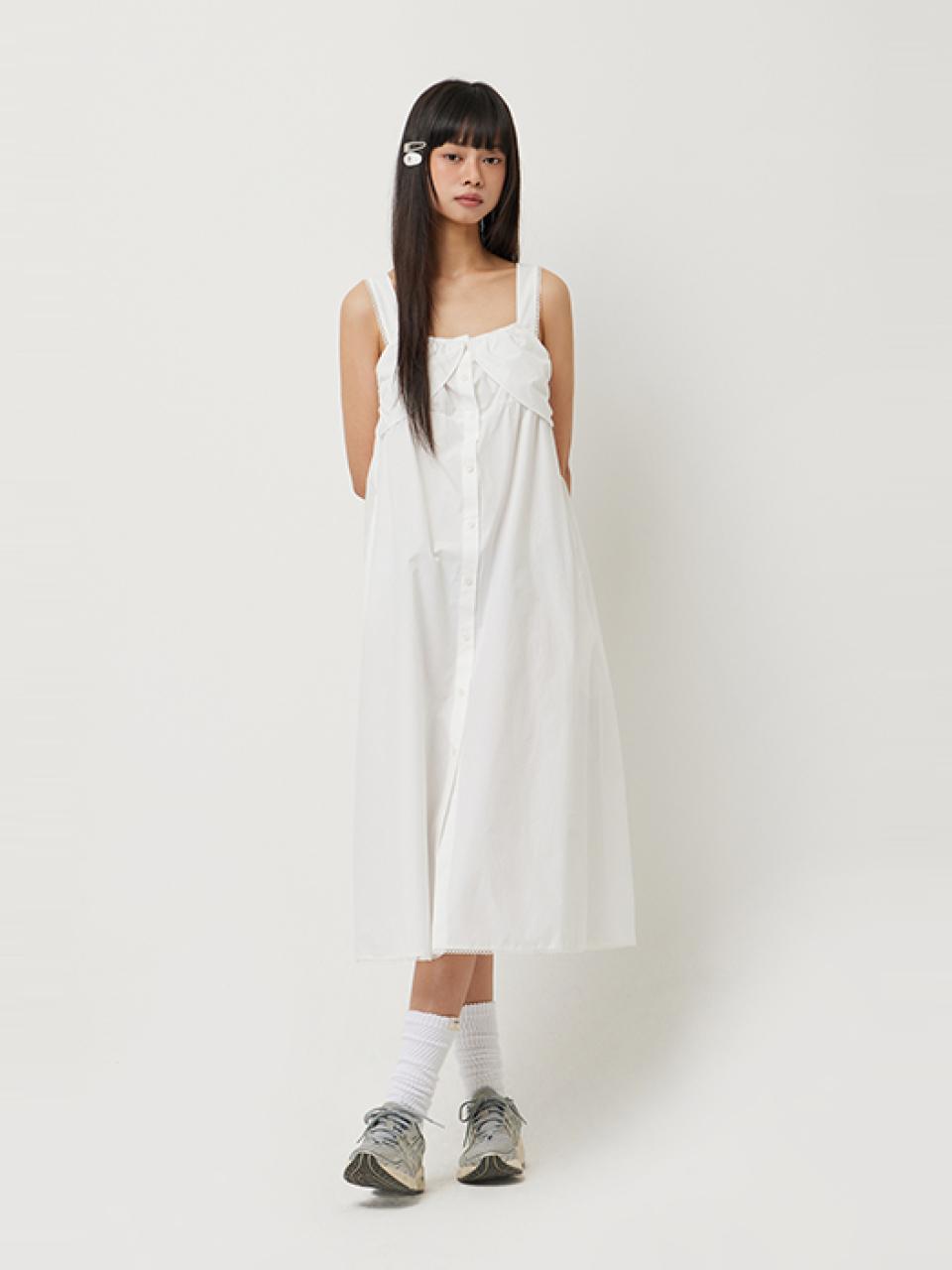 Sisley SIS Hook Detail Long Dress (SAOP90531WH)