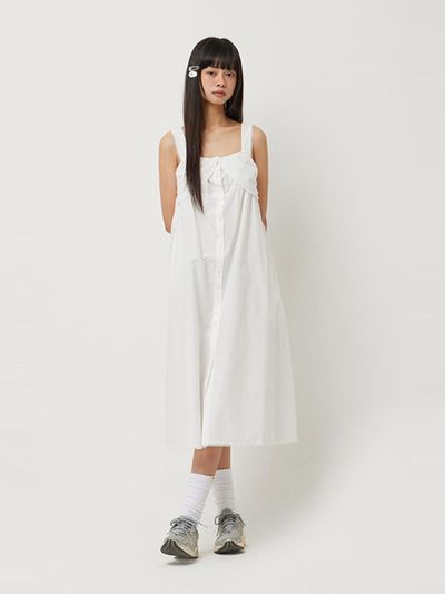 Sisley SIS Hook Detail Long Dress (SAOP90531WH)