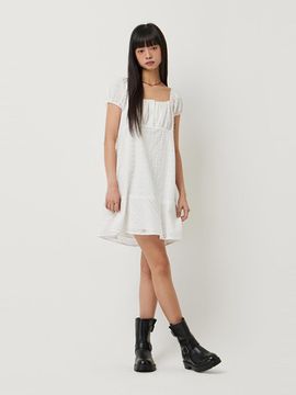 Sisley SIS Vivienne Eyelet Mini Dress (SAOP91531WH) [White]