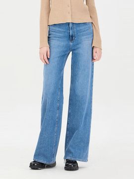 Sisley Straight Wide Cotton Blend Denim Pants (SADP41431BL)