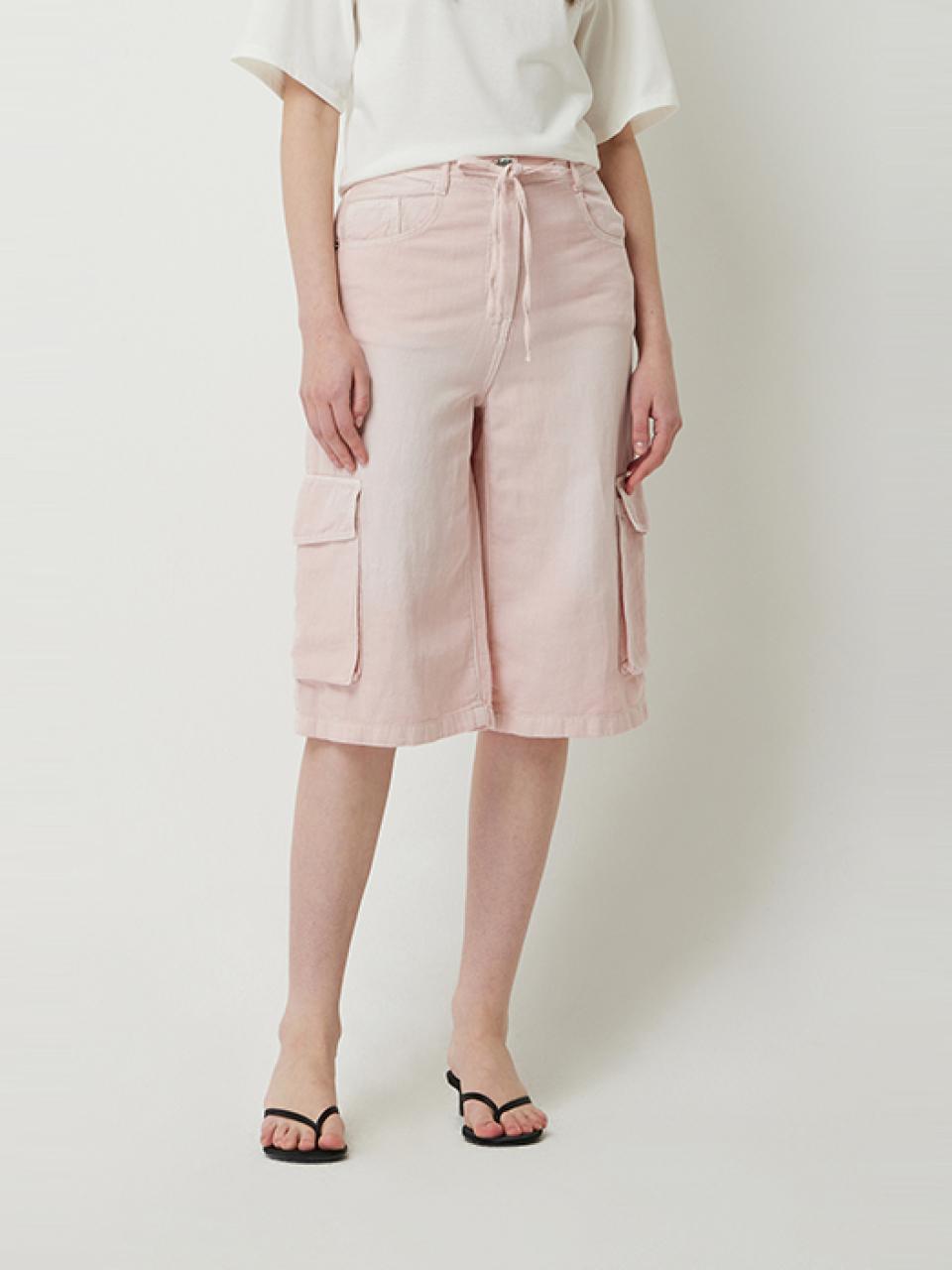 Sisley Sulpa Linen Cargo Bermuda Pants (SADP41531PK) [Pink]