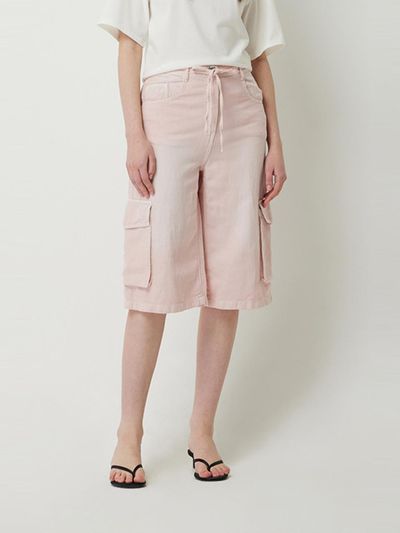 Sisley Sulpa Linen Cargo Bermuda Pants (SADP41531PK) [Pink]
