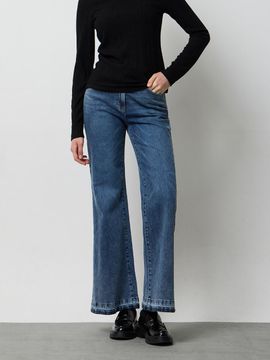 Sisley Washed Slim Boot-Cut Denim Pants (SADP05511BL)