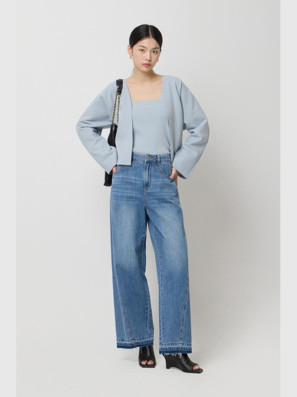 Sisley Wool Blend Half Cardigan (SAKC10511SB)