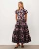sister jane Dream Sister Jane Amythest jacquard cap sleeve drop wait tiered skirt maxi dress in pink floral - 1