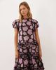 sister jane Dream Sister Jane Amythest jacquard cap sleeve drop wait tiered skirt maxi dress in pink floral - 2