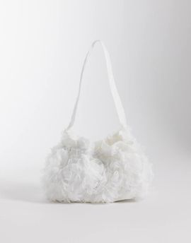 sister jane Dream Sister Jane Bridal Petalscape floral tulle bag in white