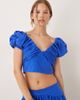 sister jane Dream Sister Jane cotton crop top in cobalt - part of a set-Blue - 1