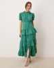 sister jane Dream Sister Jane puff sleeve tiered maxi dress in green - 1