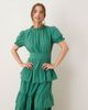 sister jane Dream Sister Jane puff sleeve tiered maxi dress in green - 3
