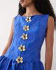 sister jane Dream Sister Jane Riviera boat neck sleeveless midaxi dress with detachable brooches in cobalt blue - 3
