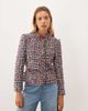 sister jane Sister Jane Ara tweed high collar jacket in multi-Red - 1