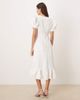 sister jane Sister Jane Carnival exclusive Bridal puff sleeve heart button up midi dress in ivory-White - 2