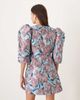 sister jane Sister Jane Deco Bloom jacquard wrap mini dress in blue floral - 2