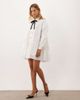 sister jane Sister Jane Endora collar detail long sleeve dropped waist mini dress in white - 1