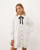 sister jane Sister Jane Endora collar detail long sleeve dropped waist mini dress in white - 3