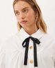 sister jane Sister Jane Endora collar detail long sleeve dropped waist mini dress in white - 4