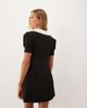 sister jane Sister Jane exclusive contrast collar puff sleeve mini dress in black - 4