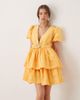sister jane Sister Jane heart belt jacquard mini dress in ochre-Purple - 1