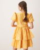 sister jane Sister Jane heart belt jacquard mini dress in ochre-Purple - 4