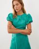 sister jane Sister Jane jacquard puff sleeve structured hem midi dress in emerald green - 2