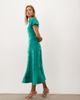sister jane Sister Jane jacquard puff sleeve structured hem midi dress in emerald green - 3