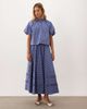 sister jane Sister Jane Lumina cotton ruffle detail a-line maxi skirt in blue plaid - part of a set - 2