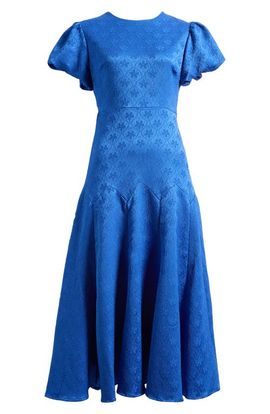 Sister Jane Sister Jane Oriel Geo Floral Satin Jacquard Dress