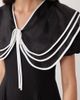 sister jane Sister Jane oversized collar puff sleeve midi dress in black - 3