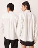 sister jane Sister Jane Unisex Duke ruffle collar long sleeve shirt in white with contrast black bow tie - 4