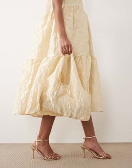 sister jane Sister Jane Yarrow Jacquard grab bag in yellow gold - part of a set