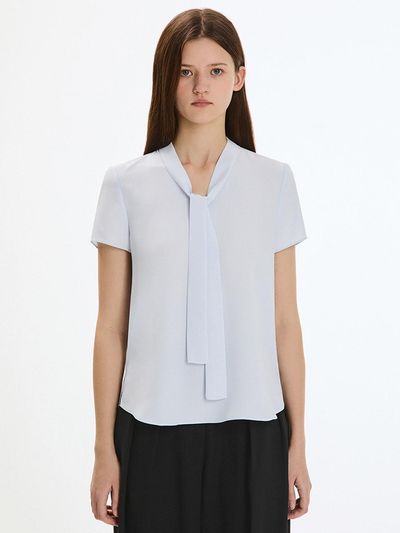 SISTINA Basic Tieneck Blouse LL (AWWBLP21170)