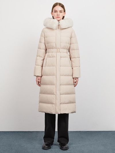 SISTINA Belted Hooded Long down_ASDJPO41020