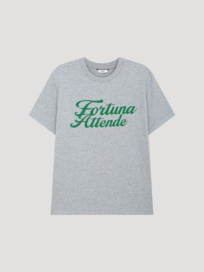 SISTINA Cotton Lettering Round Neck T-shirt (AWJTSP21100) [MG]