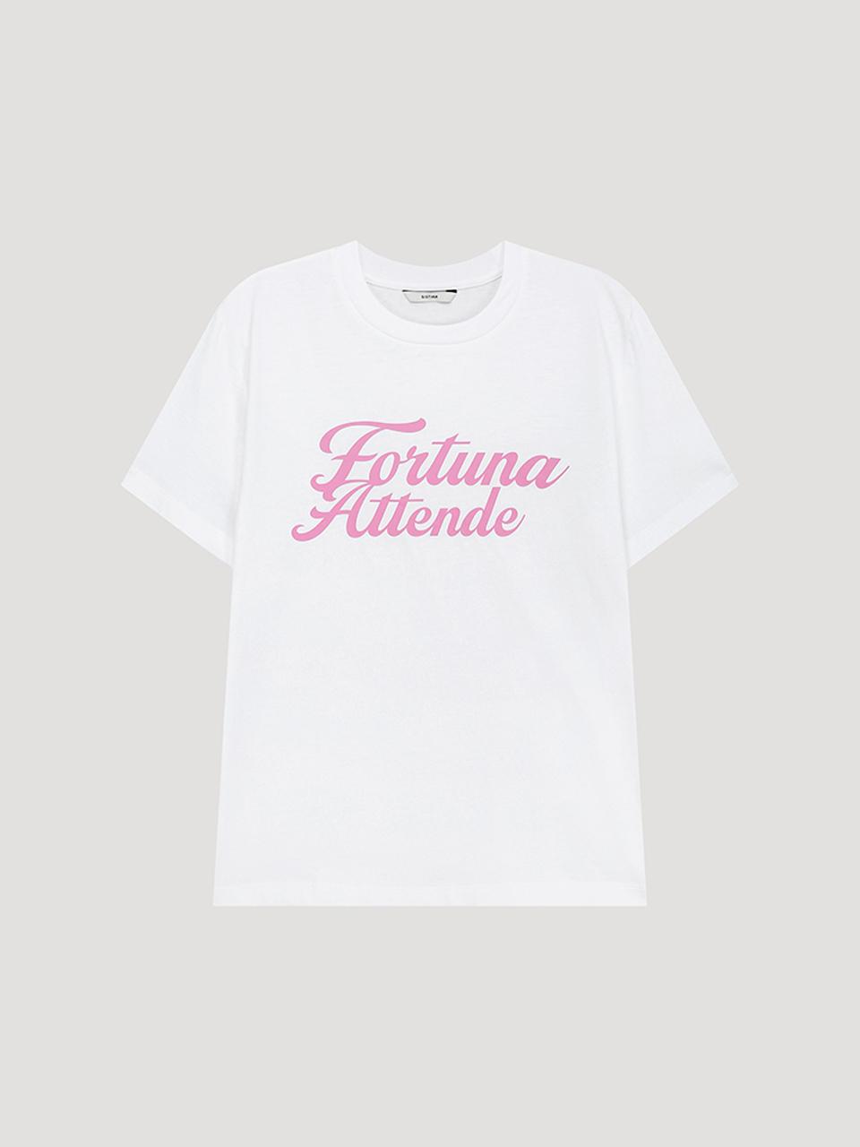 SISTINA Cotton Lettering Round Neck T-shirt (AWJTSP21100) [OW]
