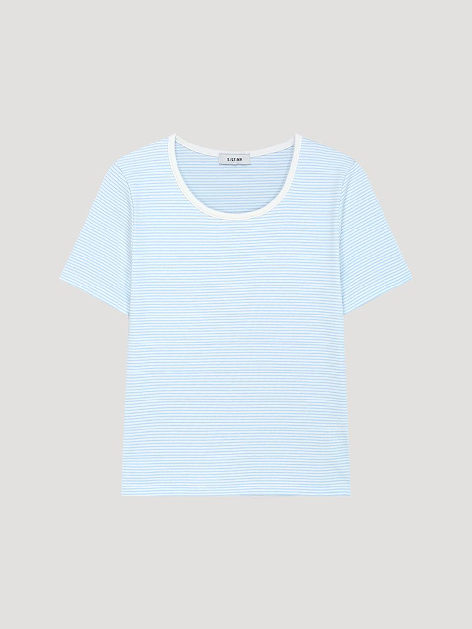 SISTINA Cotton Pinstripe T-shirt LL (ASJTSP21010)