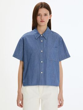 SISTINA Denim-like Cotton Shirt (AWWSTP21030)