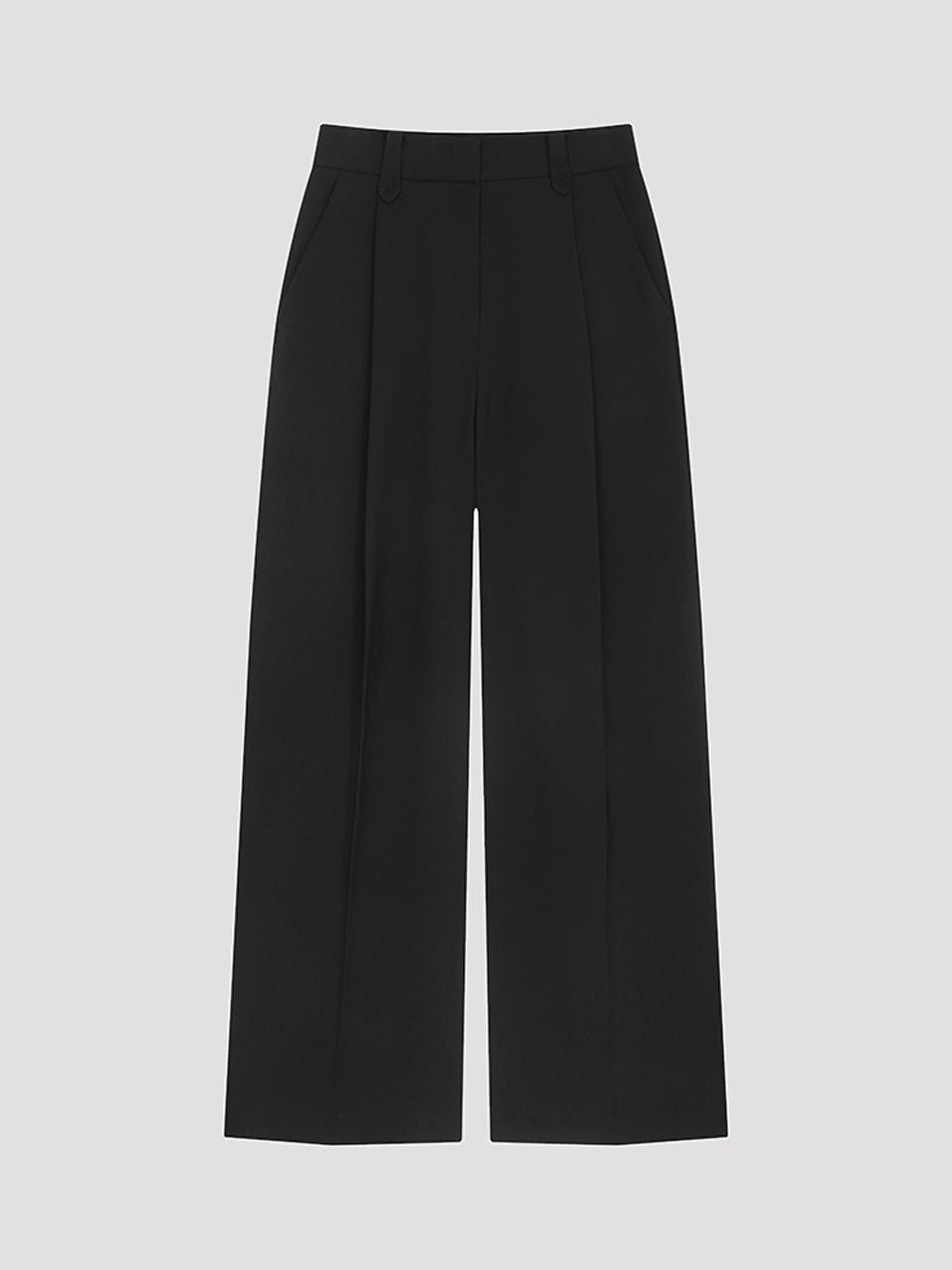 SISTINA High Waist Wide Pants (AWWSLP21740) [BK]