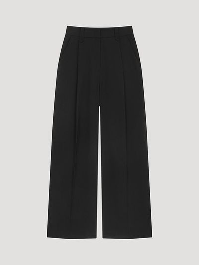 SISTINA High Waist Wide Pants (AWWSLP21740) [BK]