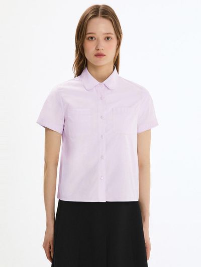 SISTINA Lace Trim Cotton Shirt (AWWSTP21040) [LP]