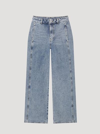 SISTINA Line Wide Denim Straight Pants [LL] (ASMSLP21030)